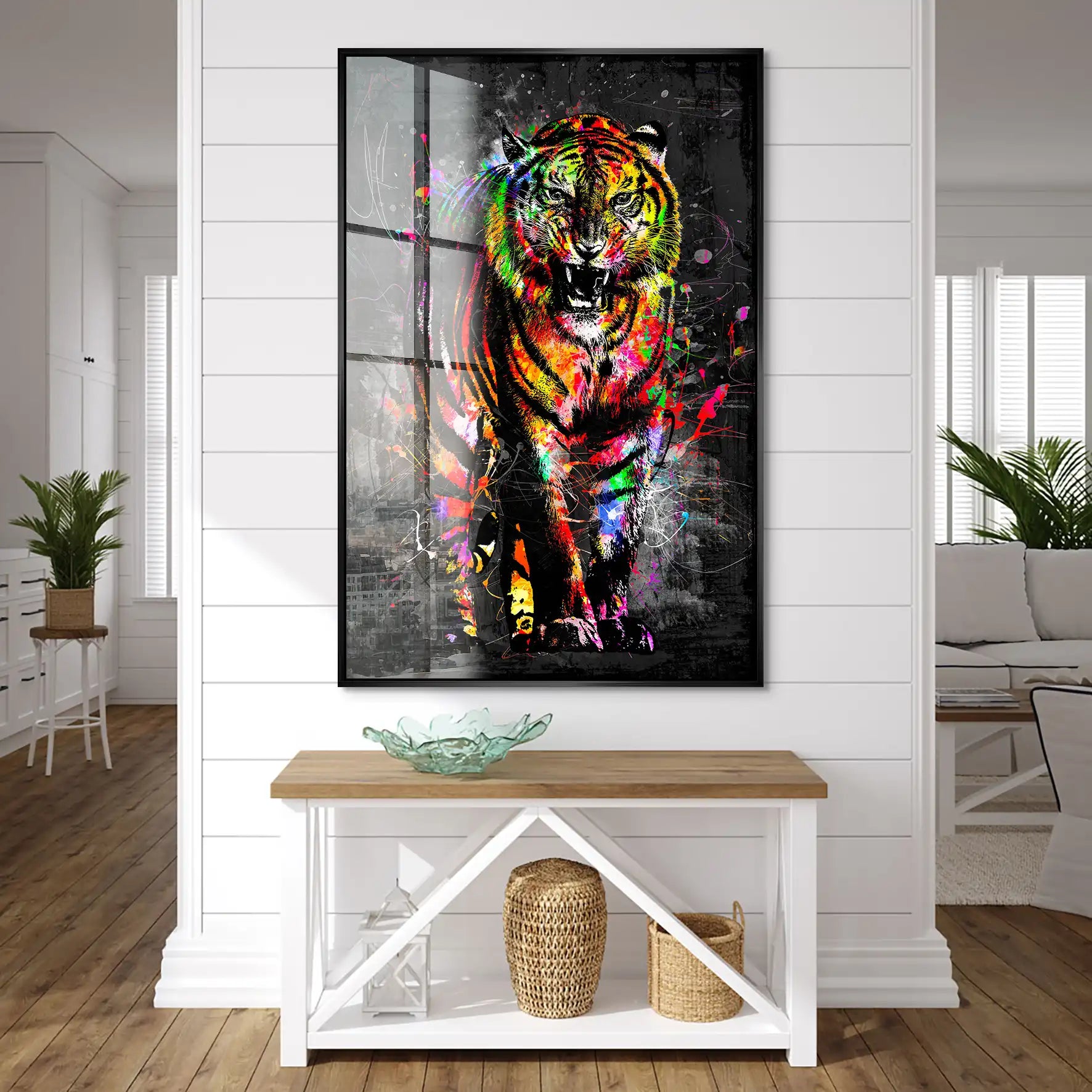 Tiger Abstrakt Color Acrylglas Bild INGALERIE