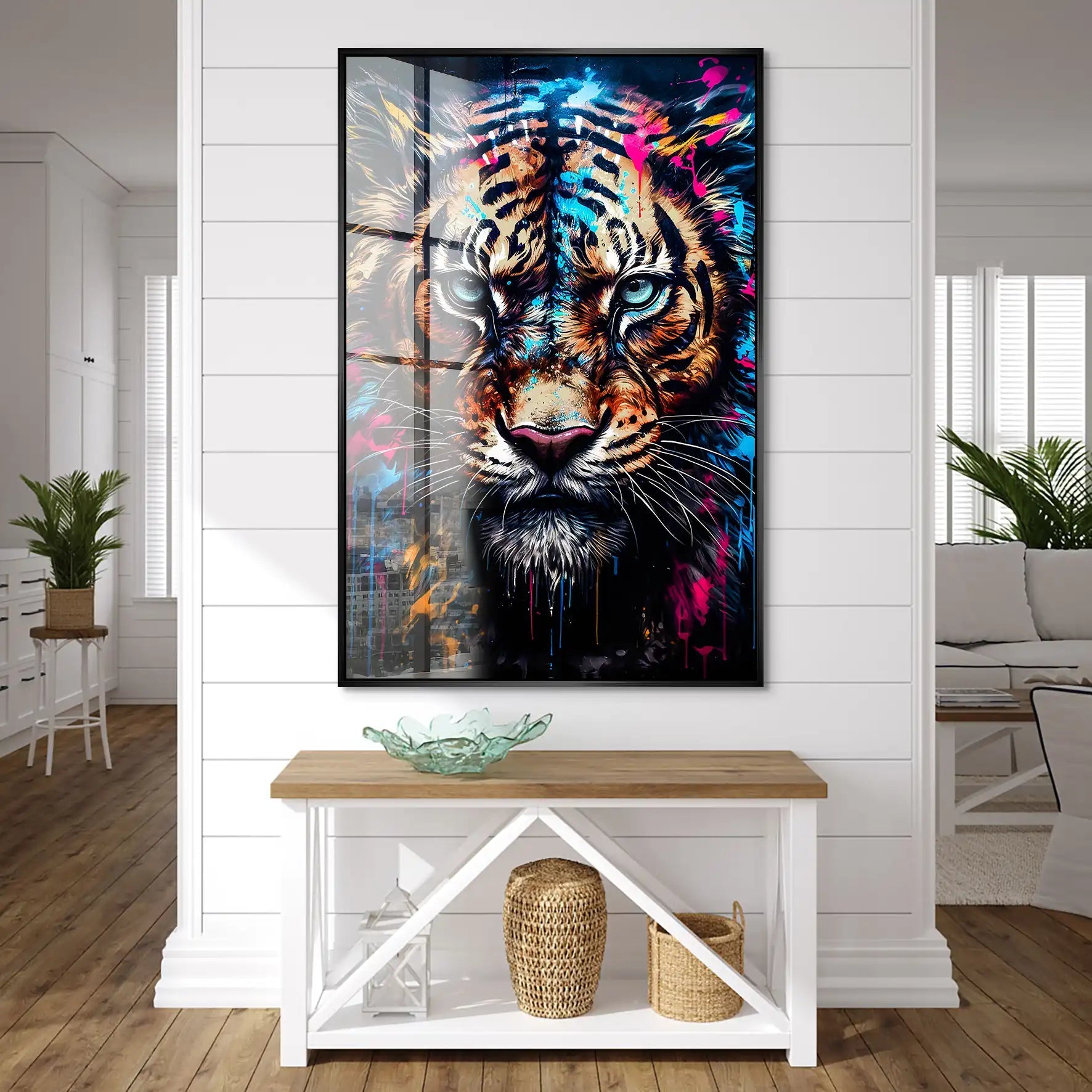 Tiger Abstrakt Style Acrylglas Bild INGALERIE