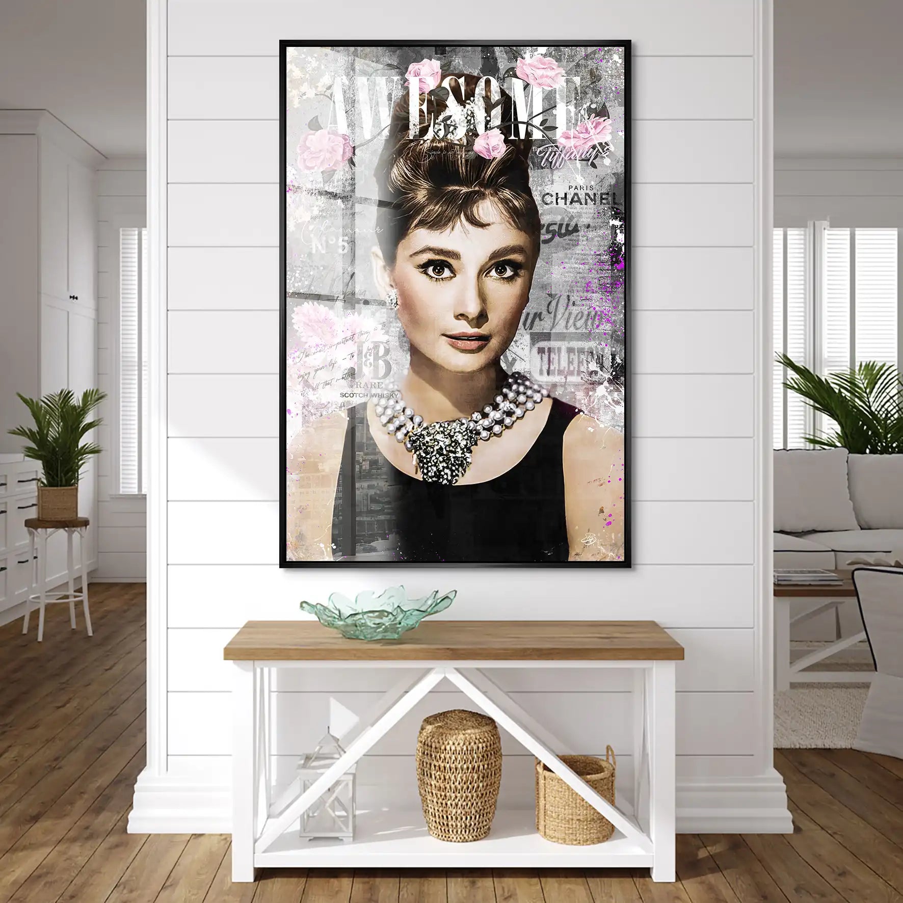 Audrey Hepburn Awesome Pop Art Acrylglas Bild INGALERIE