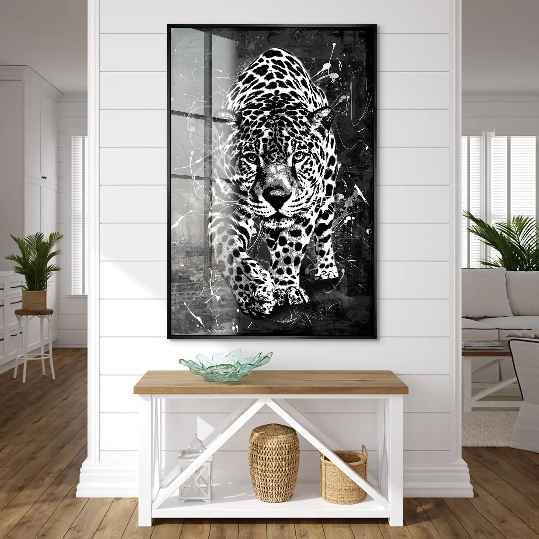 Leopard Abstrakt Black Style Acrylglas Bild INGALERIE