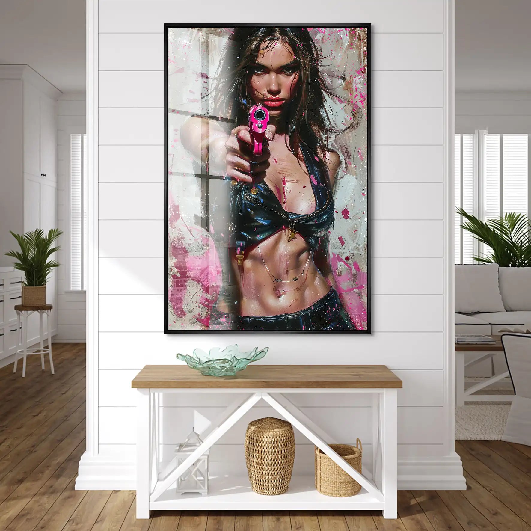 Bad Gun Girl Acrylglas Bild INGALERIE