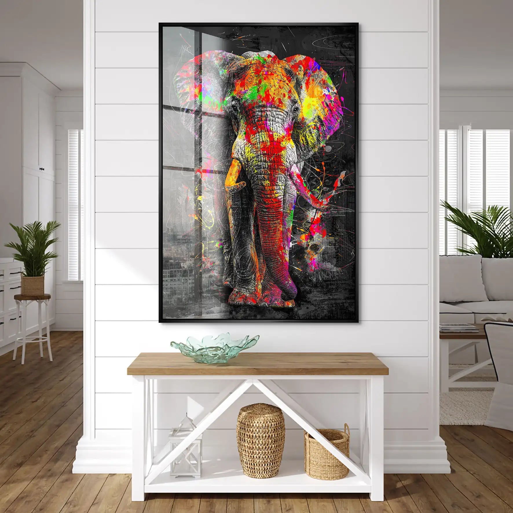 Elefant Abstrakt Style Acrylglas Bild INGALERIE