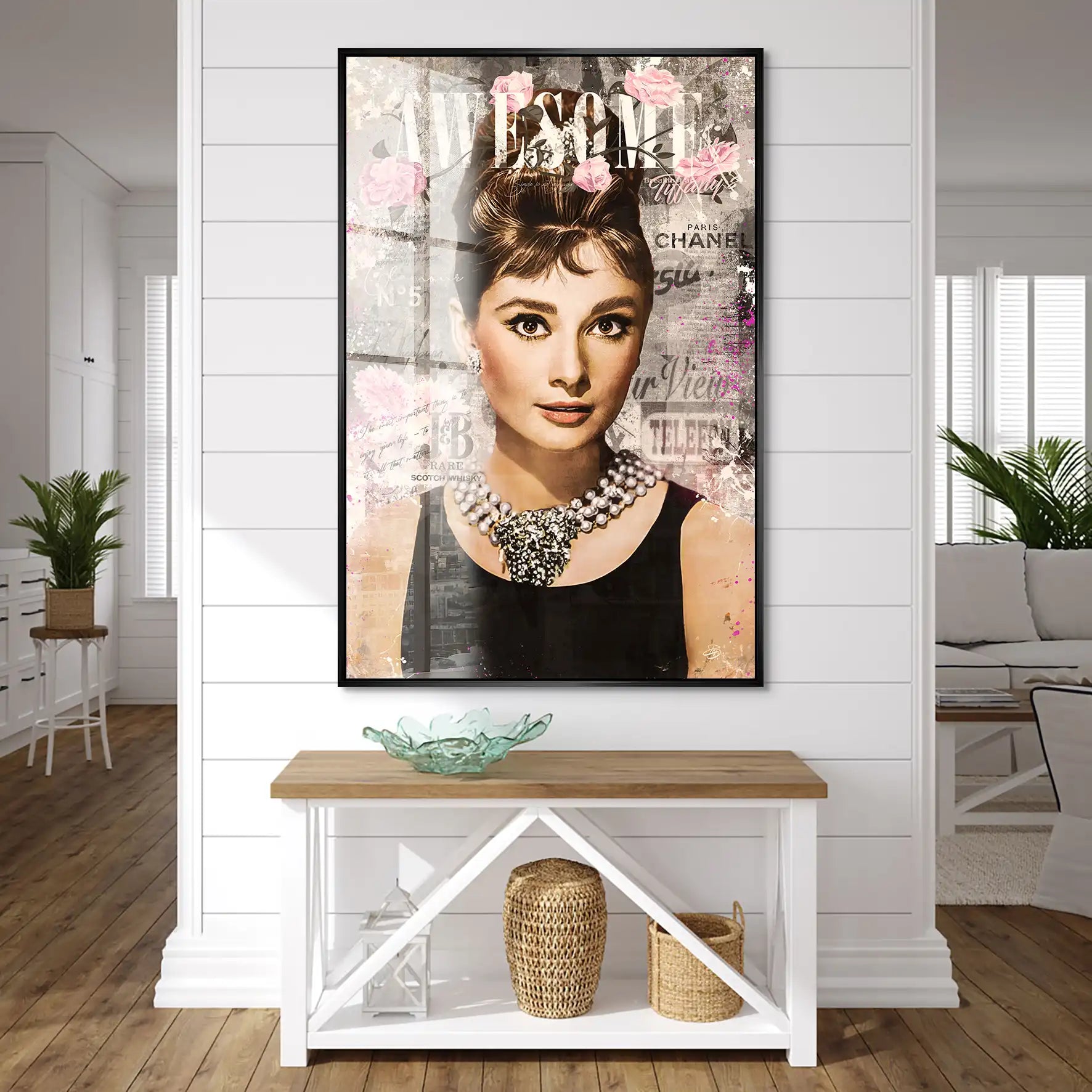 Audrey Hepburn Awesome Retro Pop Art Acrylglas Bild INGALERIE