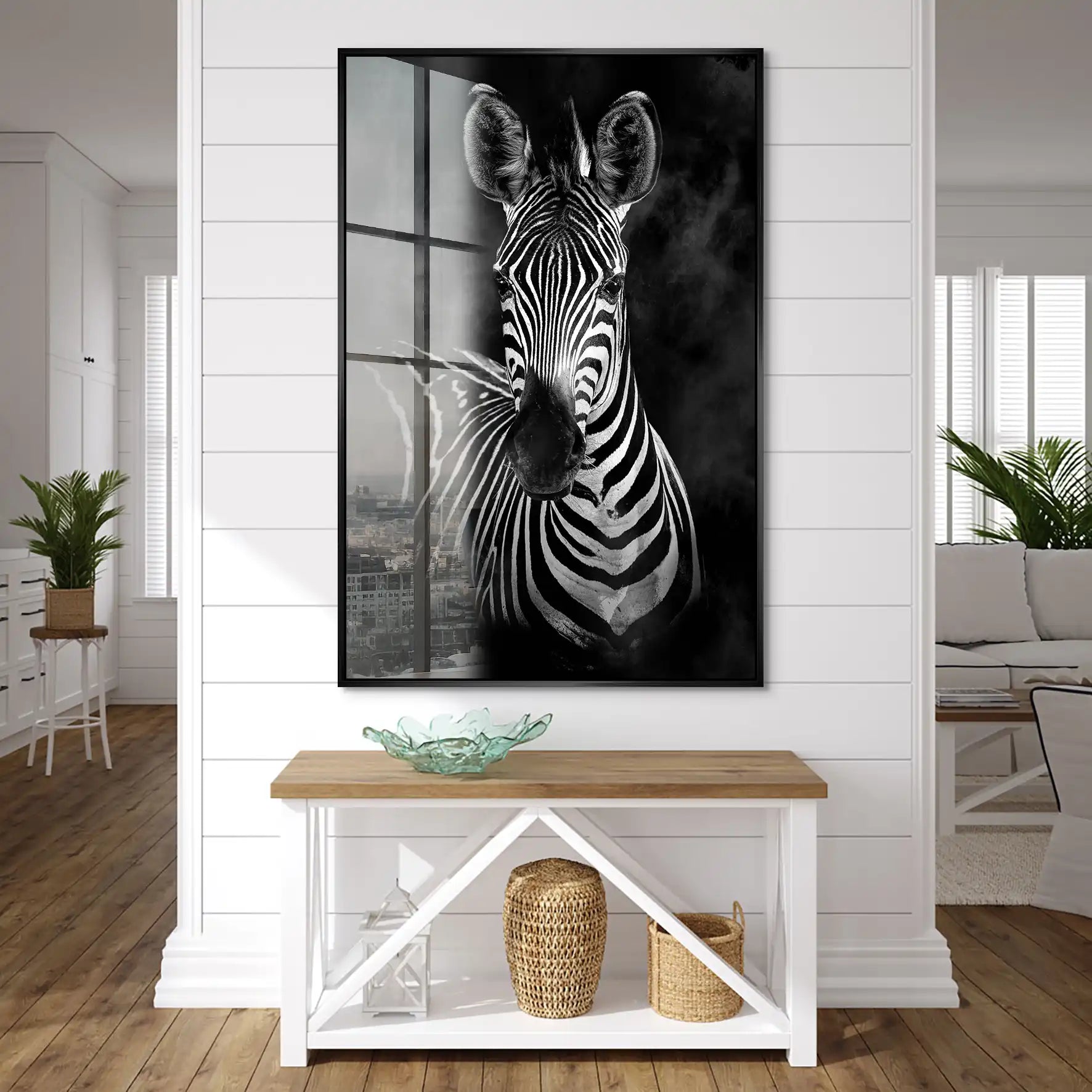 Zebra Black Style Acrylglas Bild INGALERIE