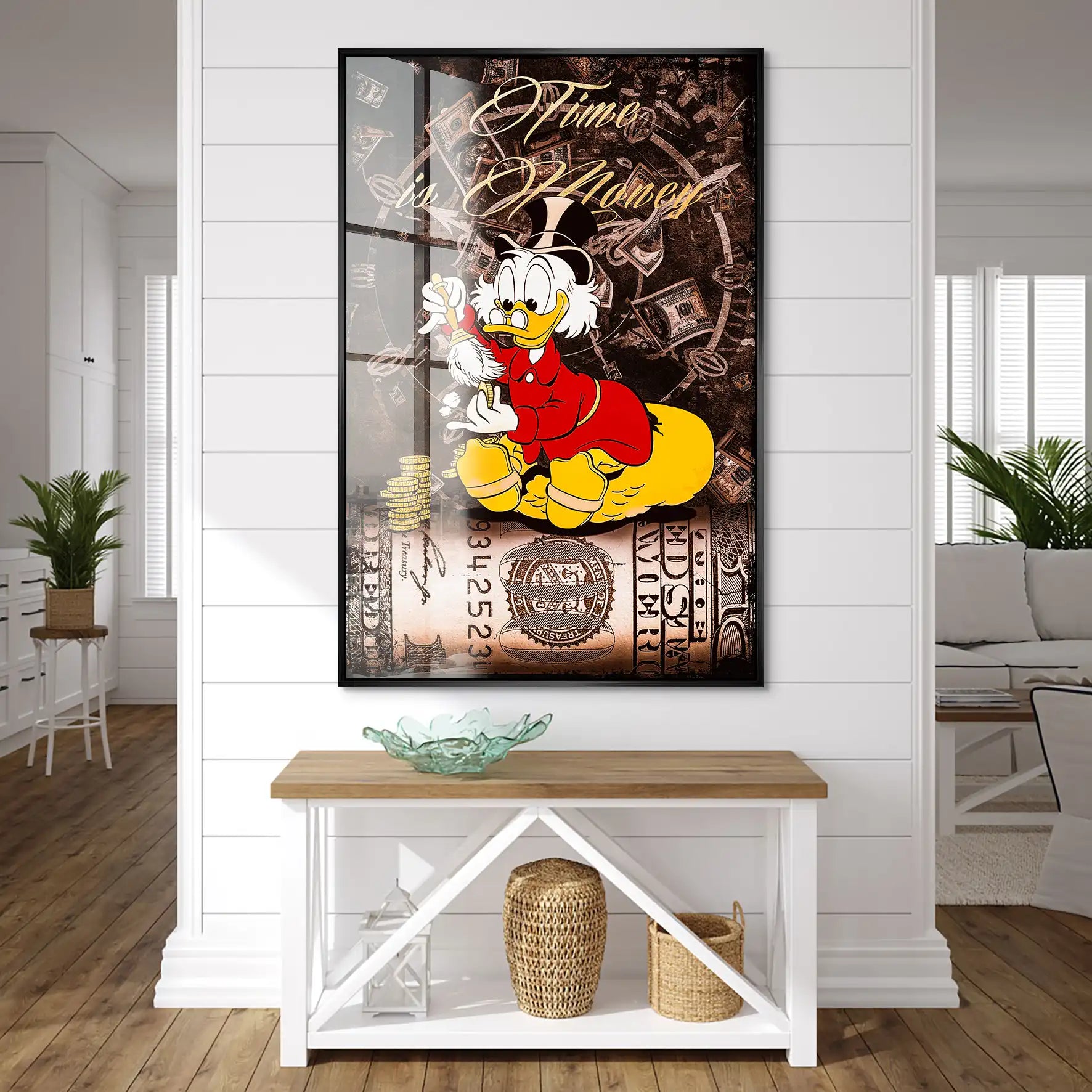 Dagobert Money Vintage Style Acrylglas Bild INGALERIE