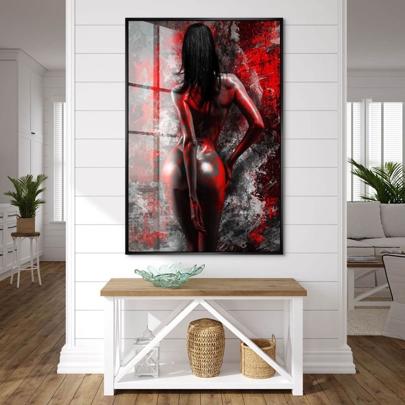 Red Woman Erotik Abstrakt Style Acrylglas Bild INGALERIE