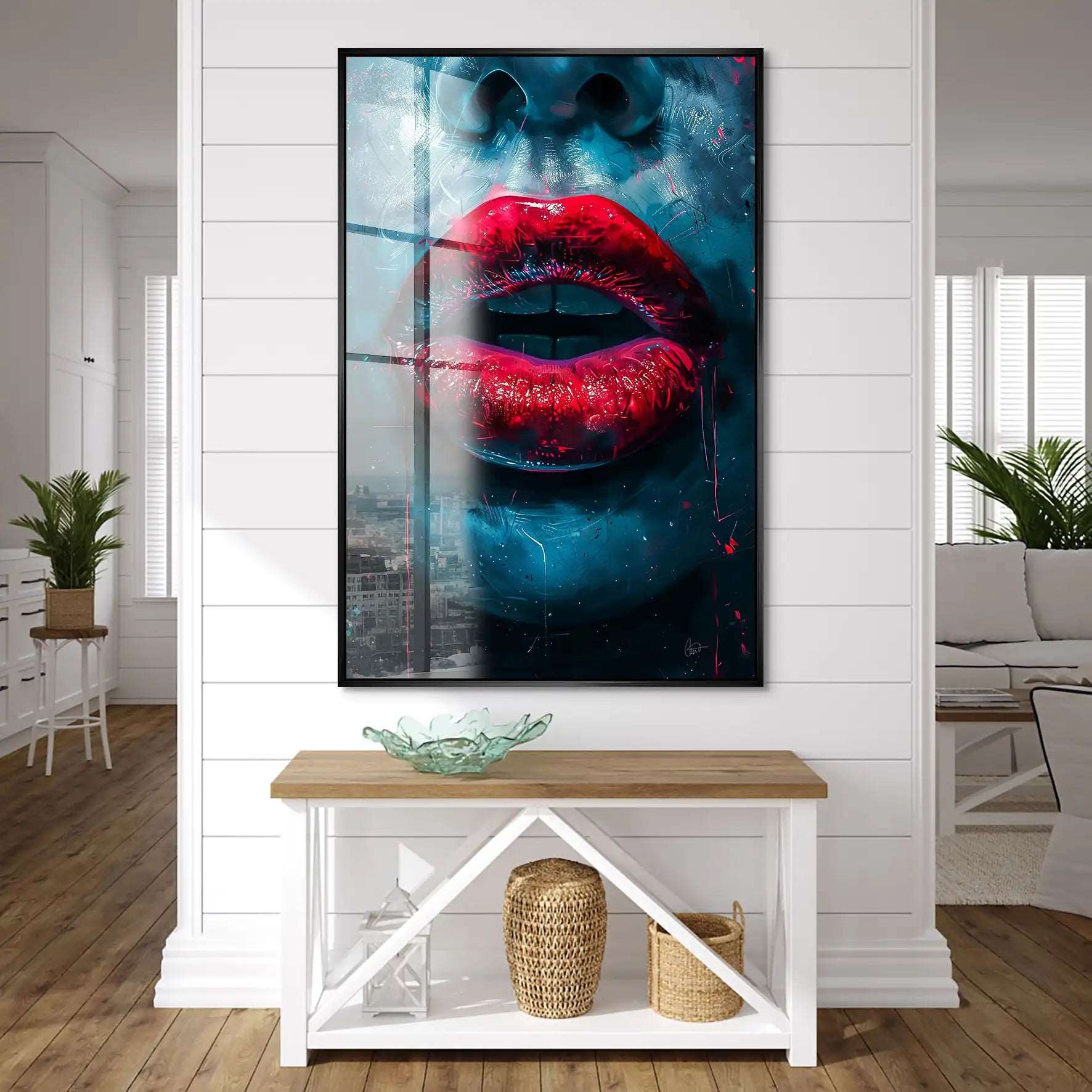 Abstrakt Erotik Lips Acrylglas Bild INGALERIE