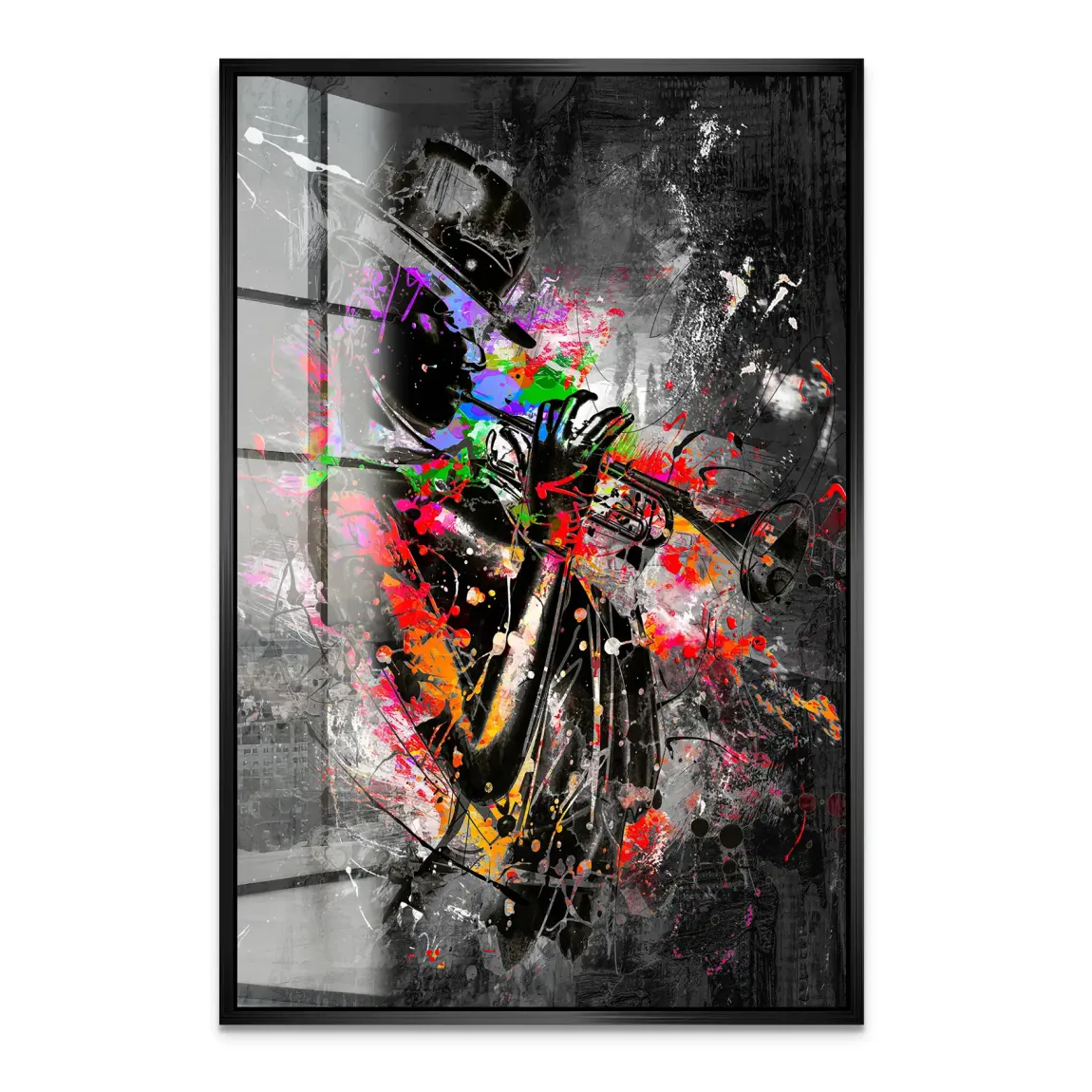 Color Jazz Trompete Acrylglas Bild