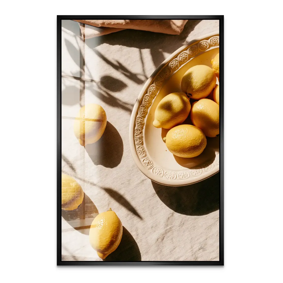 Goldene Zitronen Acrylglasbild
