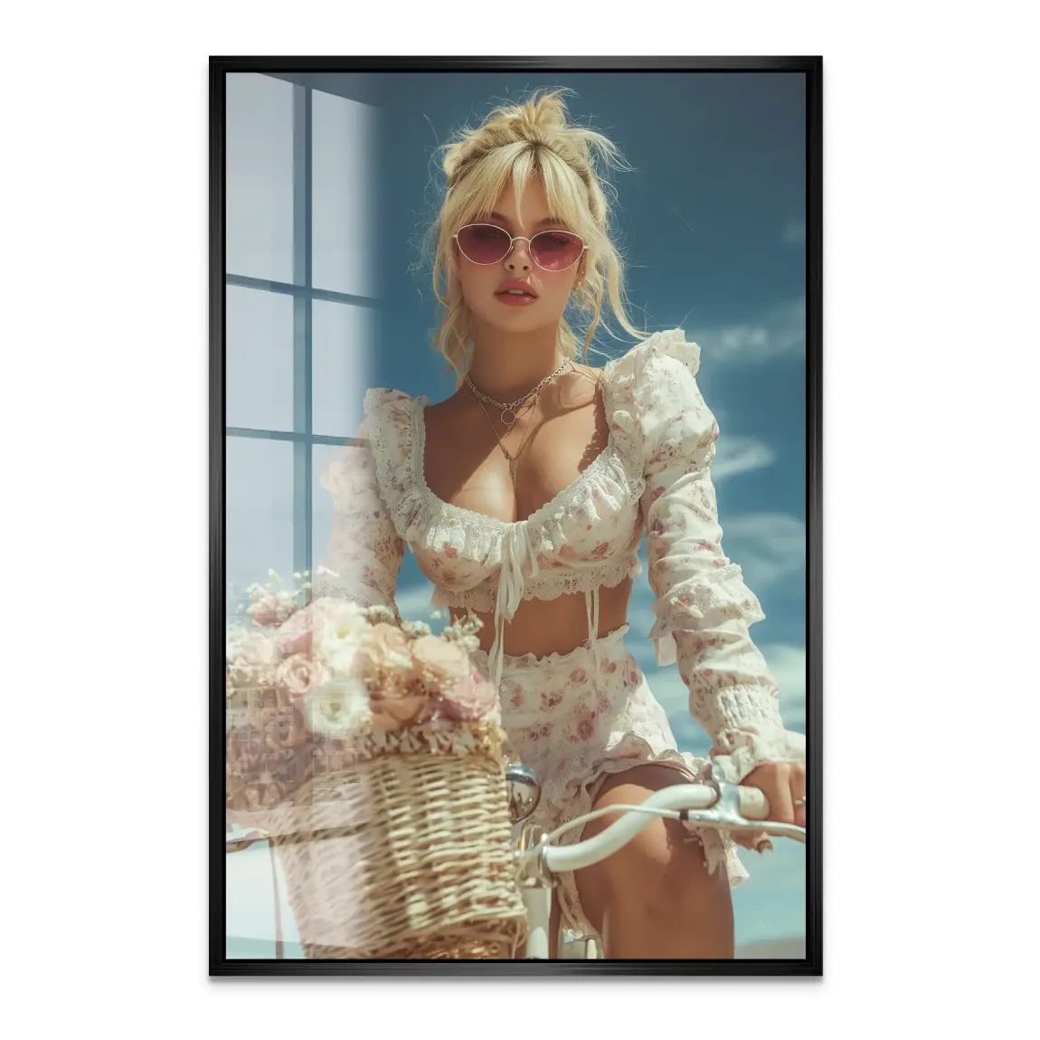 Blütenmädchen Acrylglas Bild