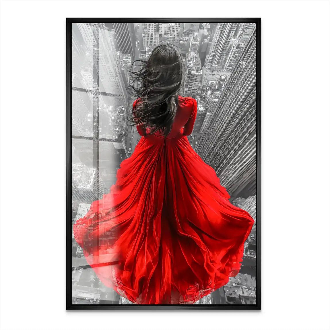 Lady in Red Nr.2 Acrylglas Bild INGALERIE