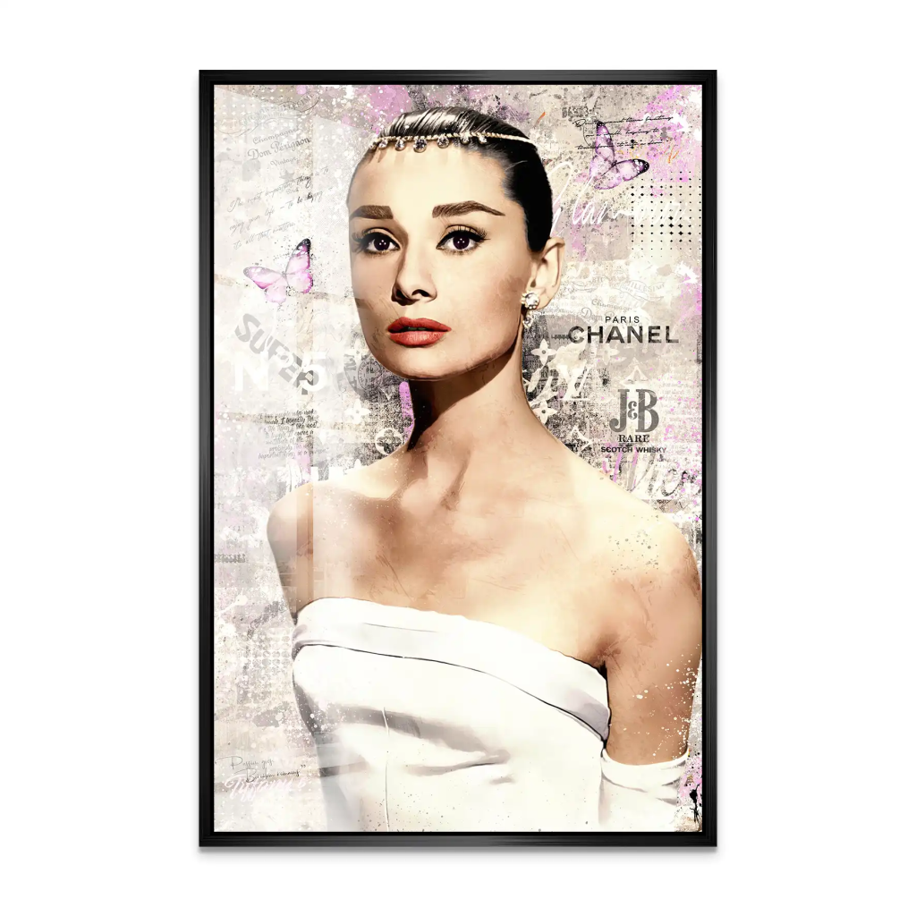 Audrey Hepburn Modern Style Pop Art Acrylglas Bild INGALERIE