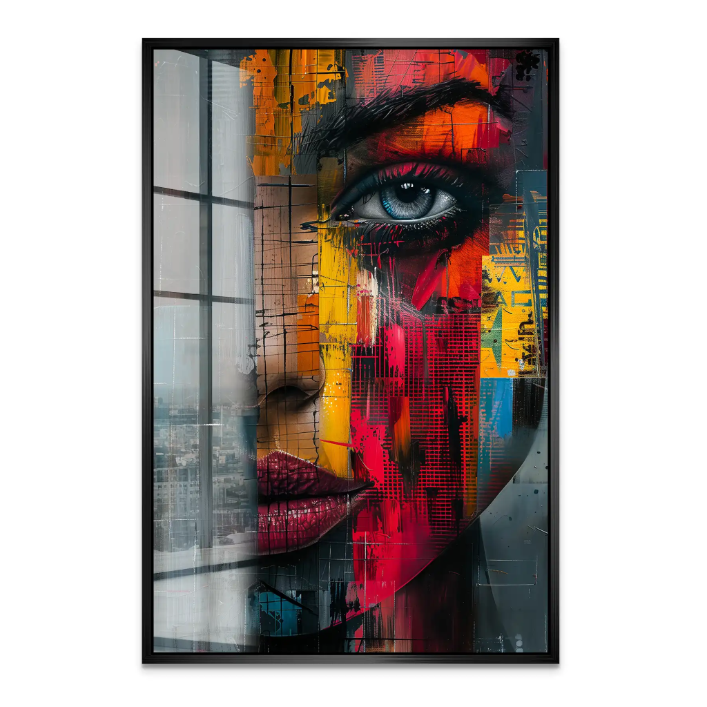 Beauty Face Abstrakt Acrylglas Bild INGALERIE