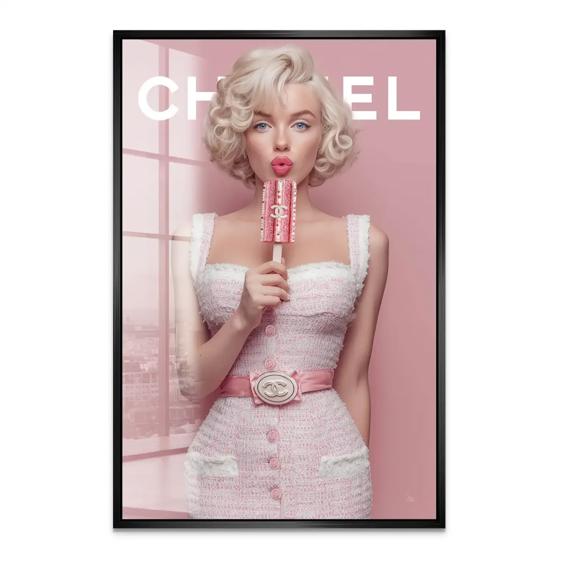 Pink Delight Marilyn Monroe Acrylglas Bild