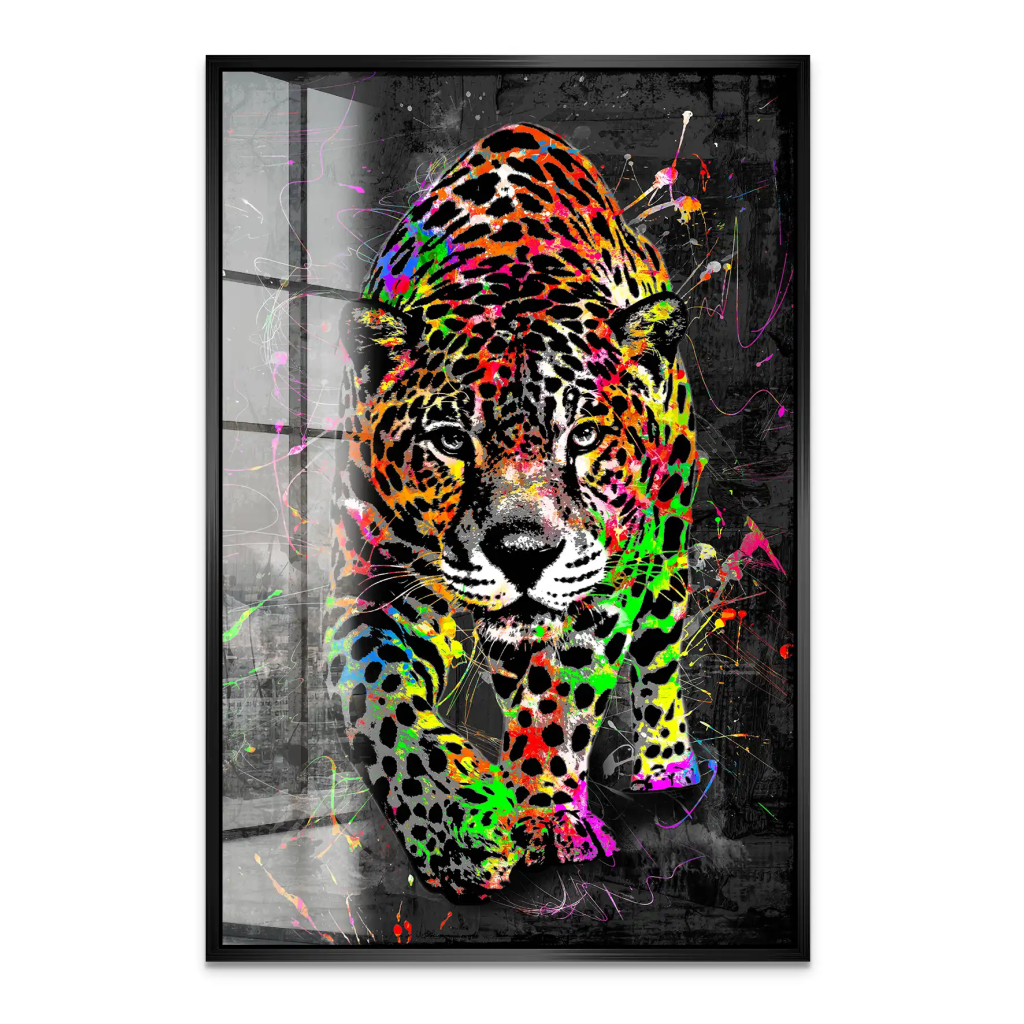 Leopard Abstrakt Color Style Acrylglas Bild INGALERIE