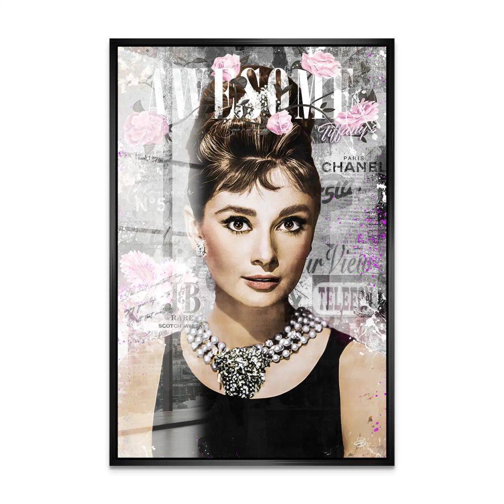 Audrey Hepburn Awesome Pop Art Acrylglas Bild INGALERIE