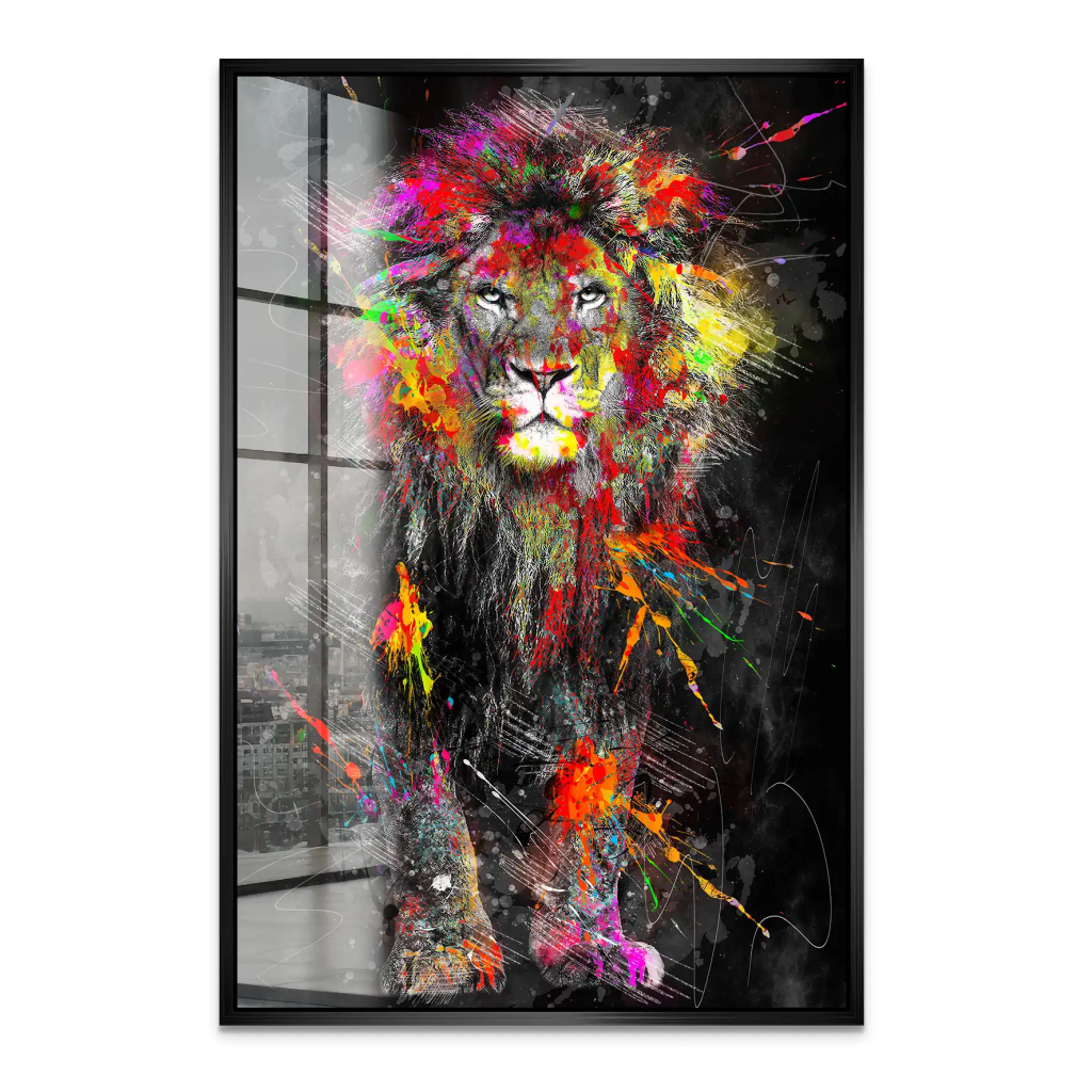 Lion Color Splash Acrylglas Bild INGALERIE