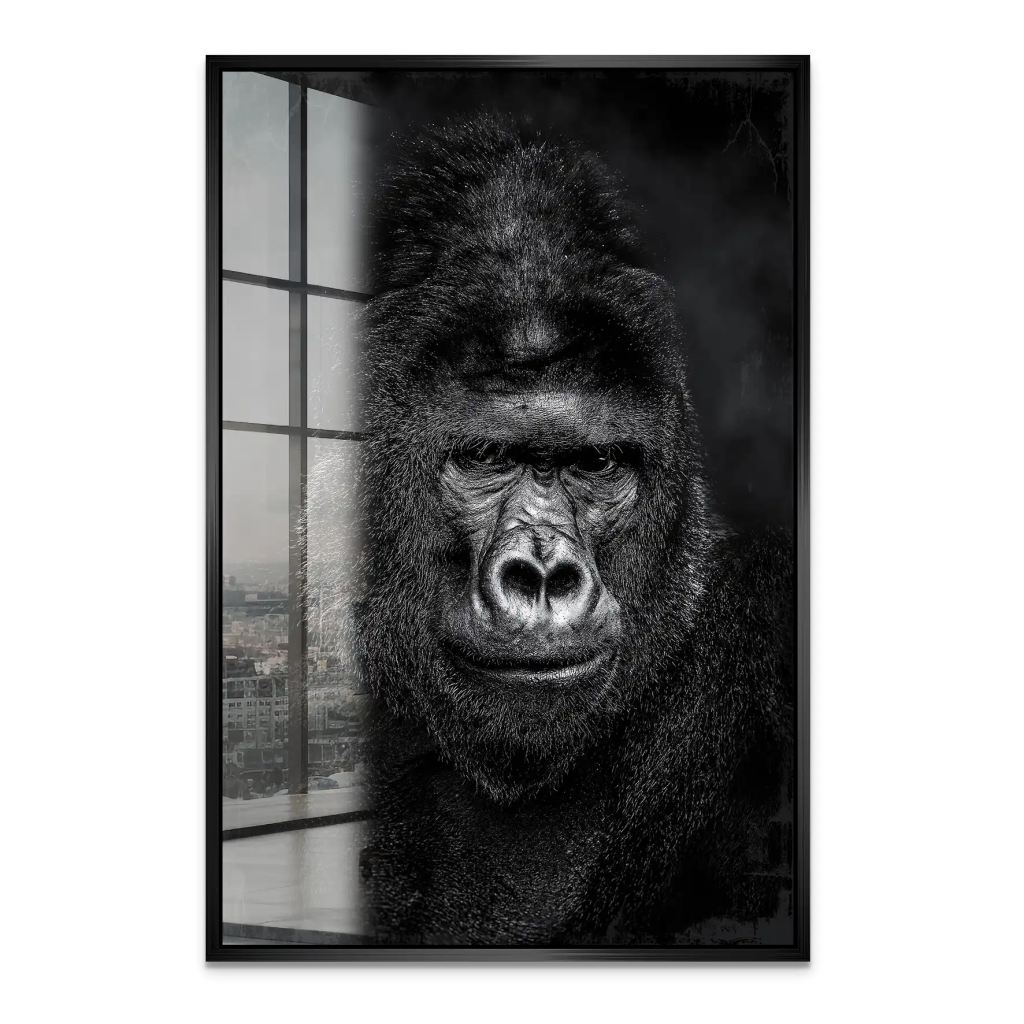 Gorilla Abstrakt Black Style Acrylglas Bild INGALERIE