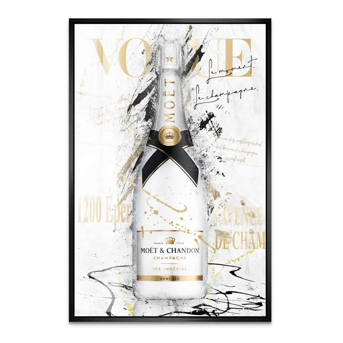 Champagner Art Acrylglasbild