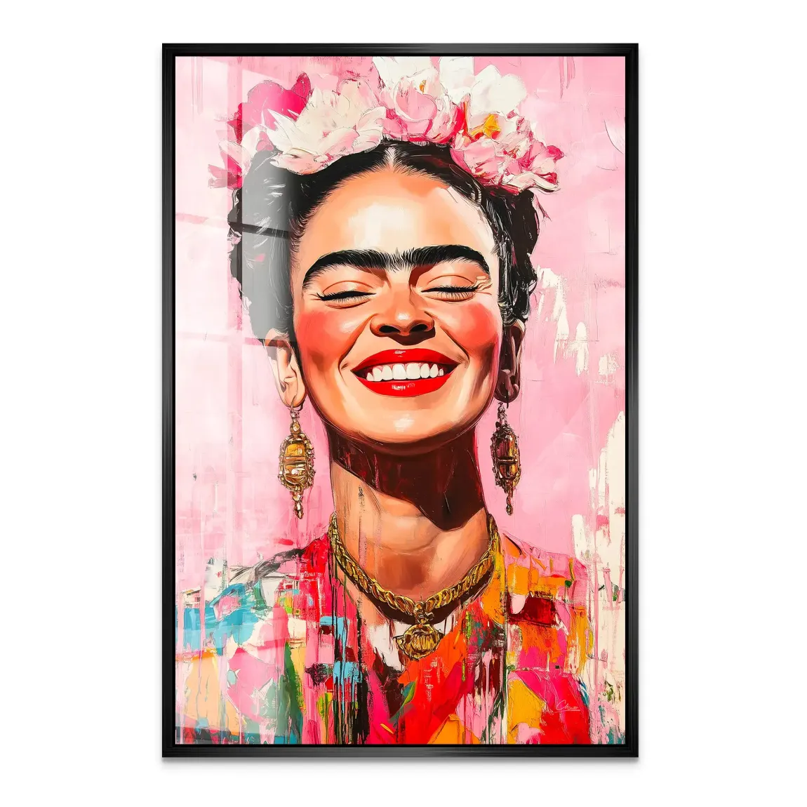 Frida Kahlo Happy Smile Acrylglas Bild