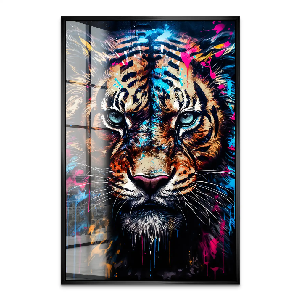 Tiger Abstrakt Style Acrylglas Bild INGALERIE