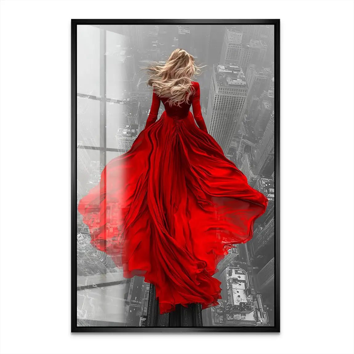 Lady in Red Acrylglas Bild INGALERIE