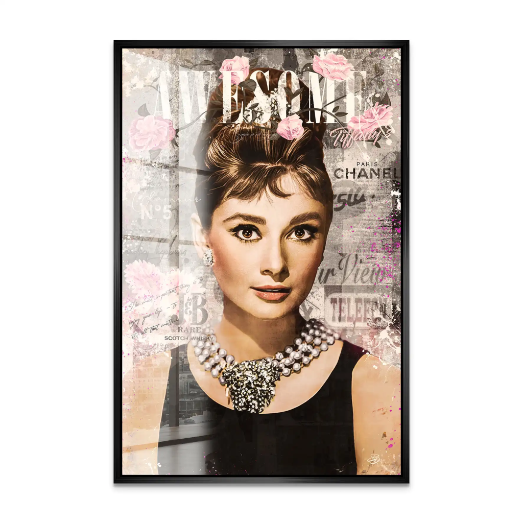 Audrey Hepburn Awesome Retro Pop Art Acrylglas Bild INGALERIE