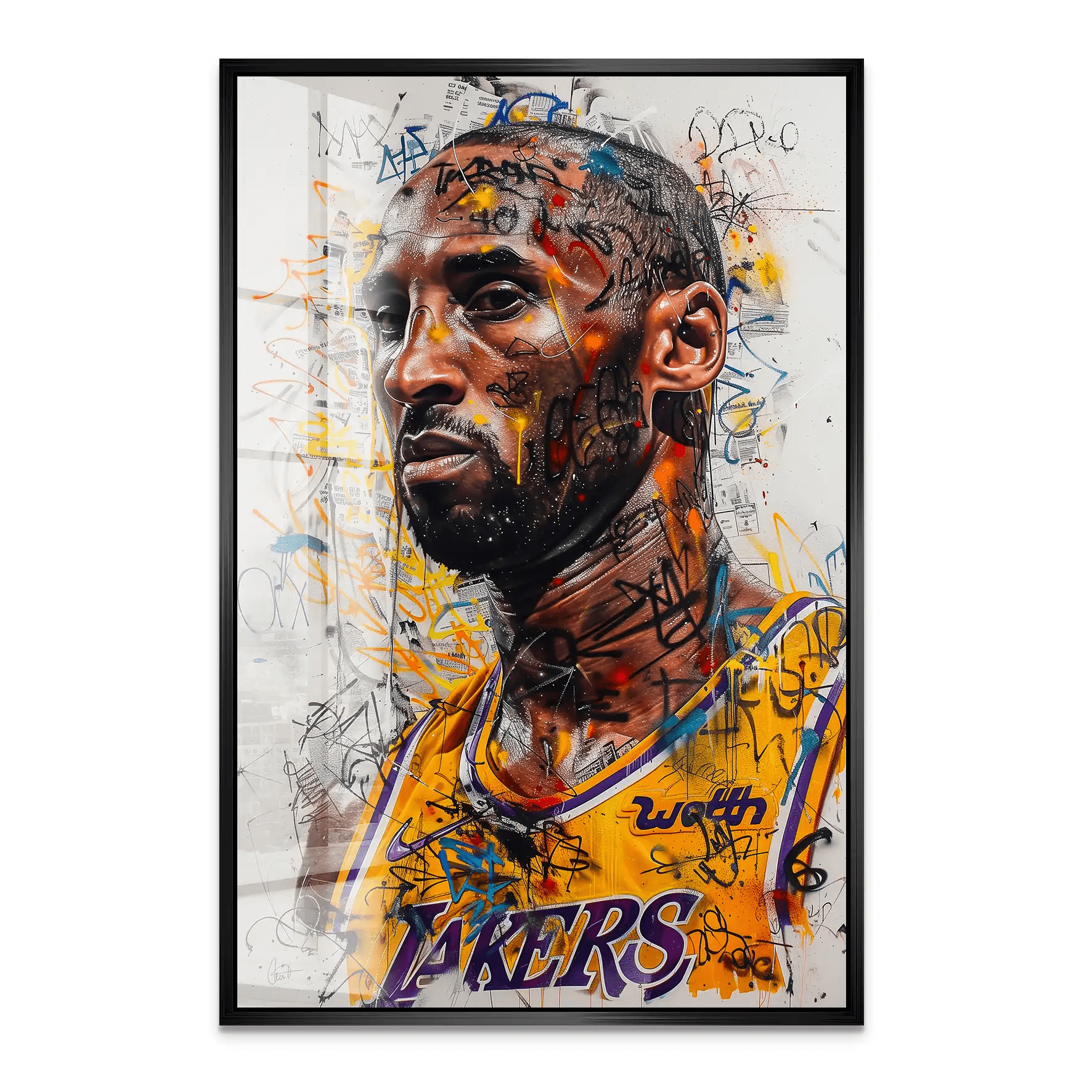 Kobe Basketball Street Art Acrylglas Bild INGALERIE