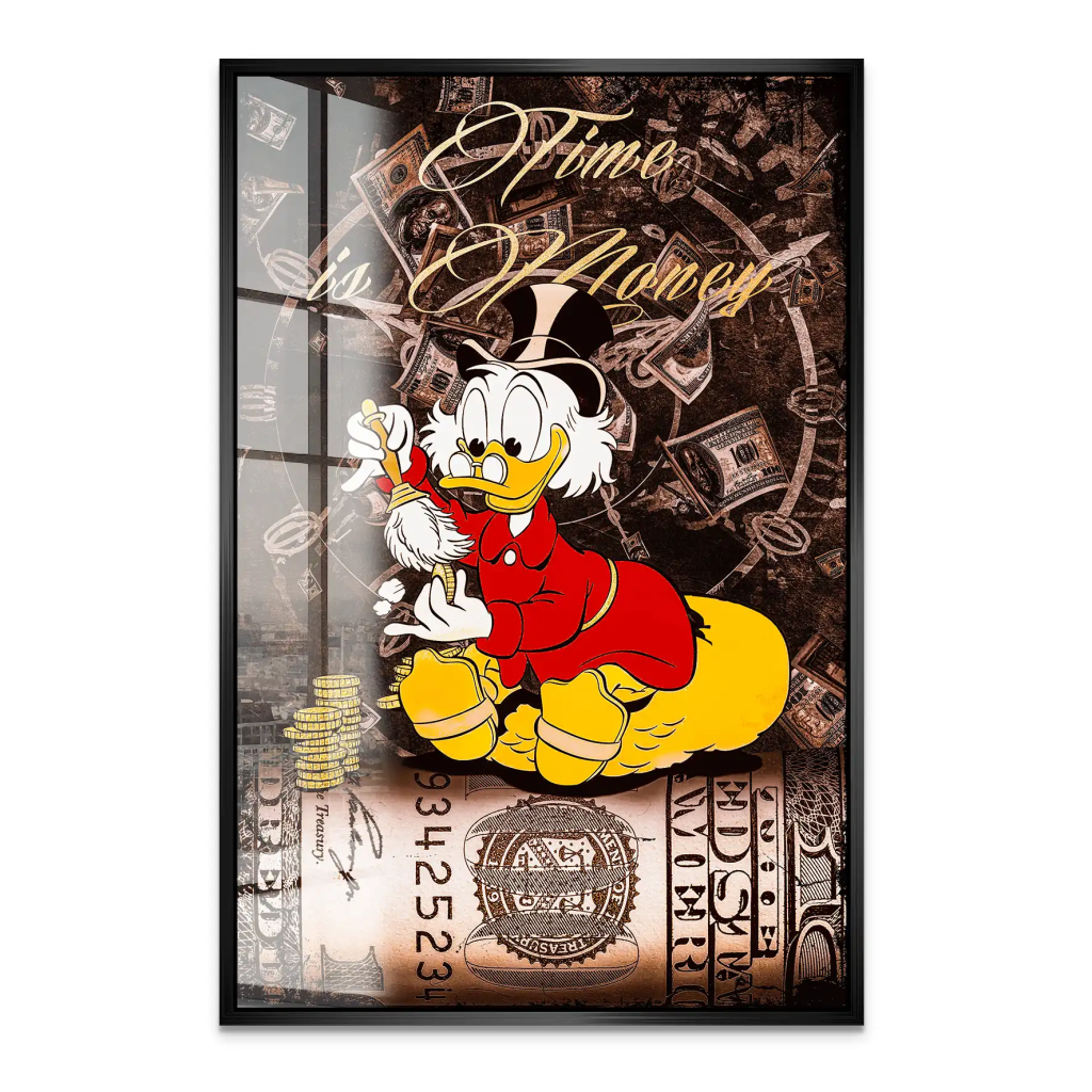 Dagobert Money Vintage Style Acrylglas Bild INGALERIE