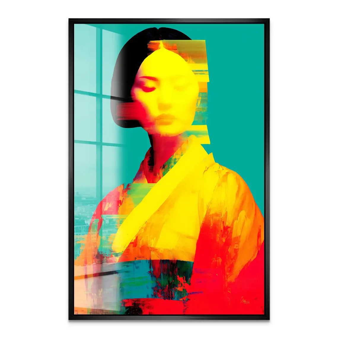 Geisha Color Art Acrylglas Bild