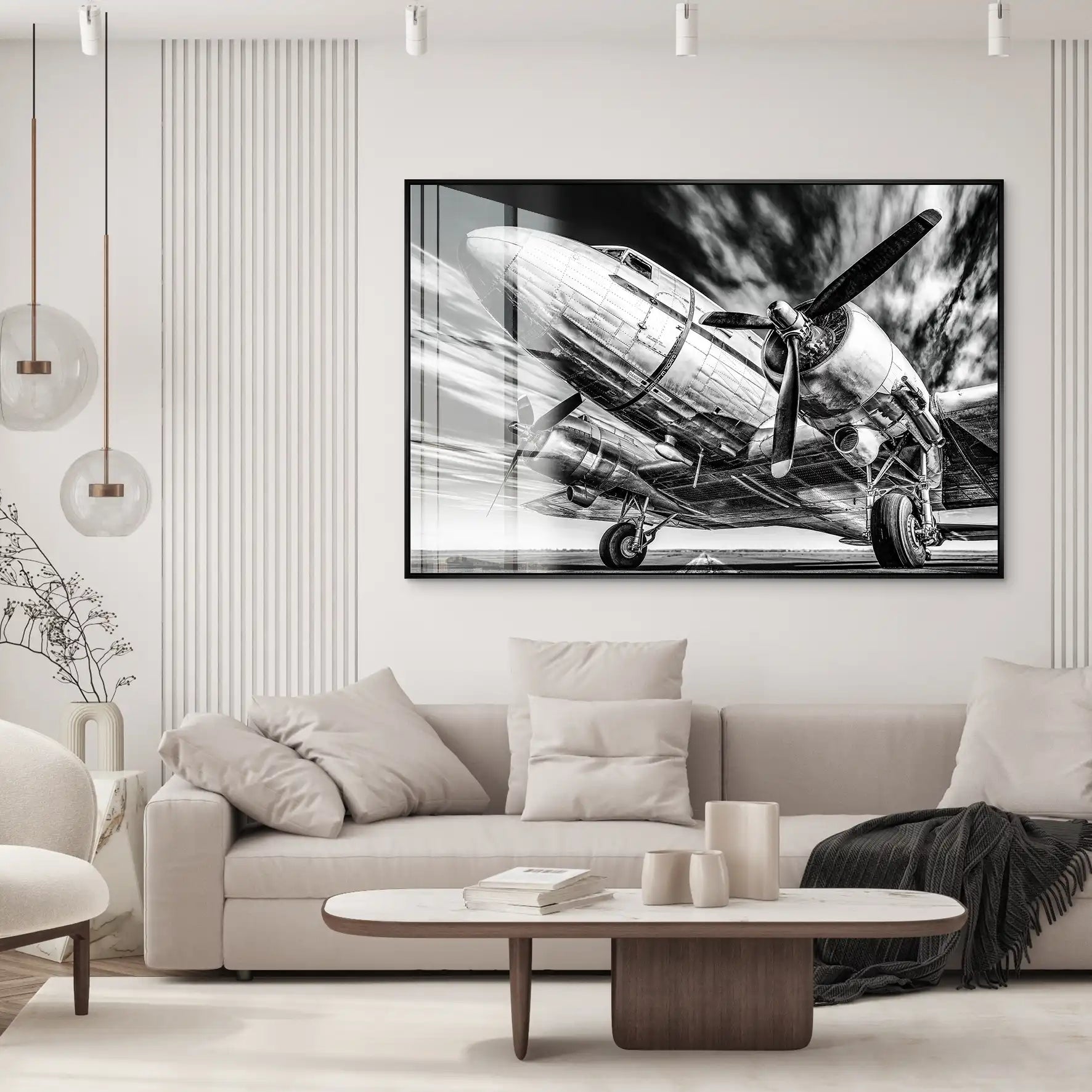 DC3 Old School Flugzeug Acrylglas Bild INGALERIE