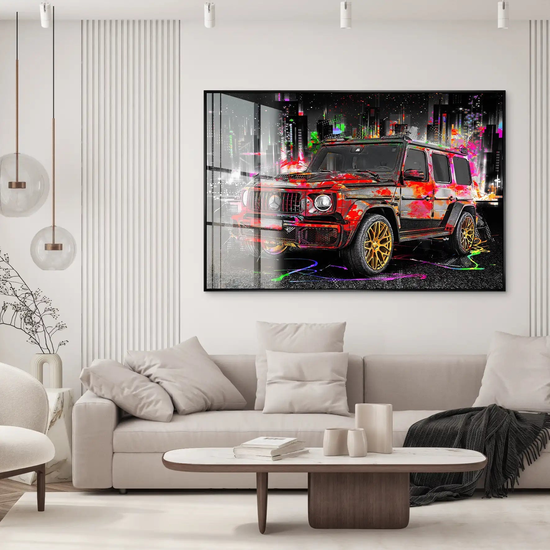 Mercedes G63 Abstrakt Color Acrylglas Bild INGALERIE