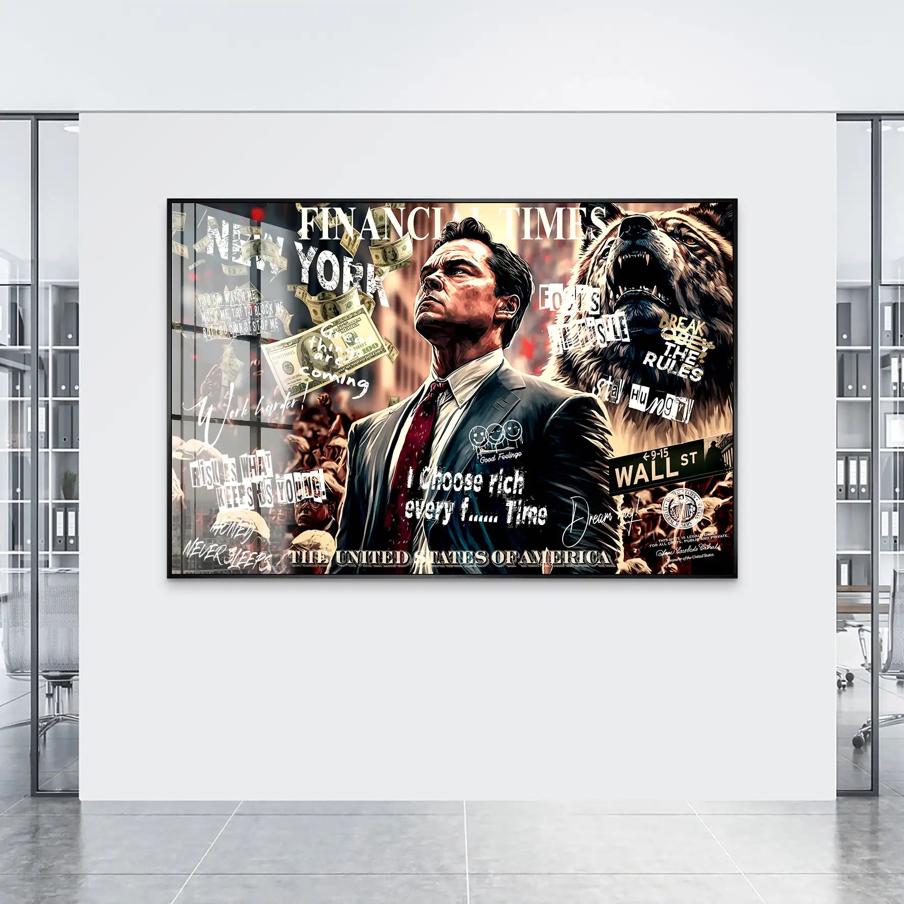 Wolf of Wallstreet Acrylglas Bild INGALERIE