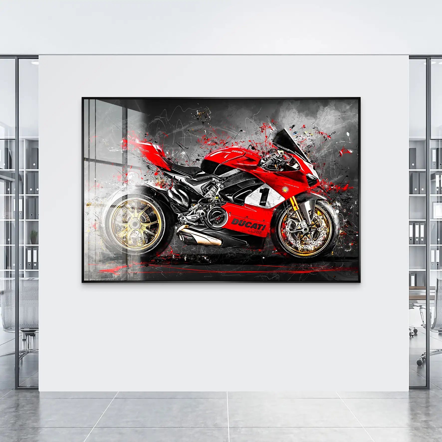 Ducati 916 V4 Abstrakt Acrylglas Bild INGALERIE