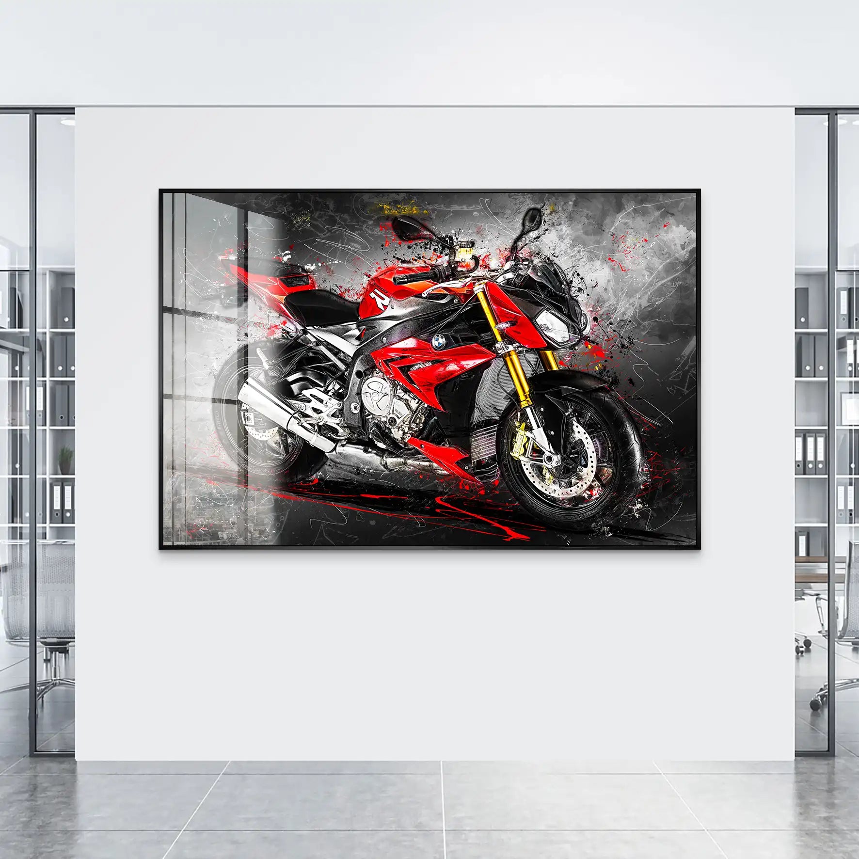 BMW S1000R Abstrakt Acrylglas Bild INGALERIE