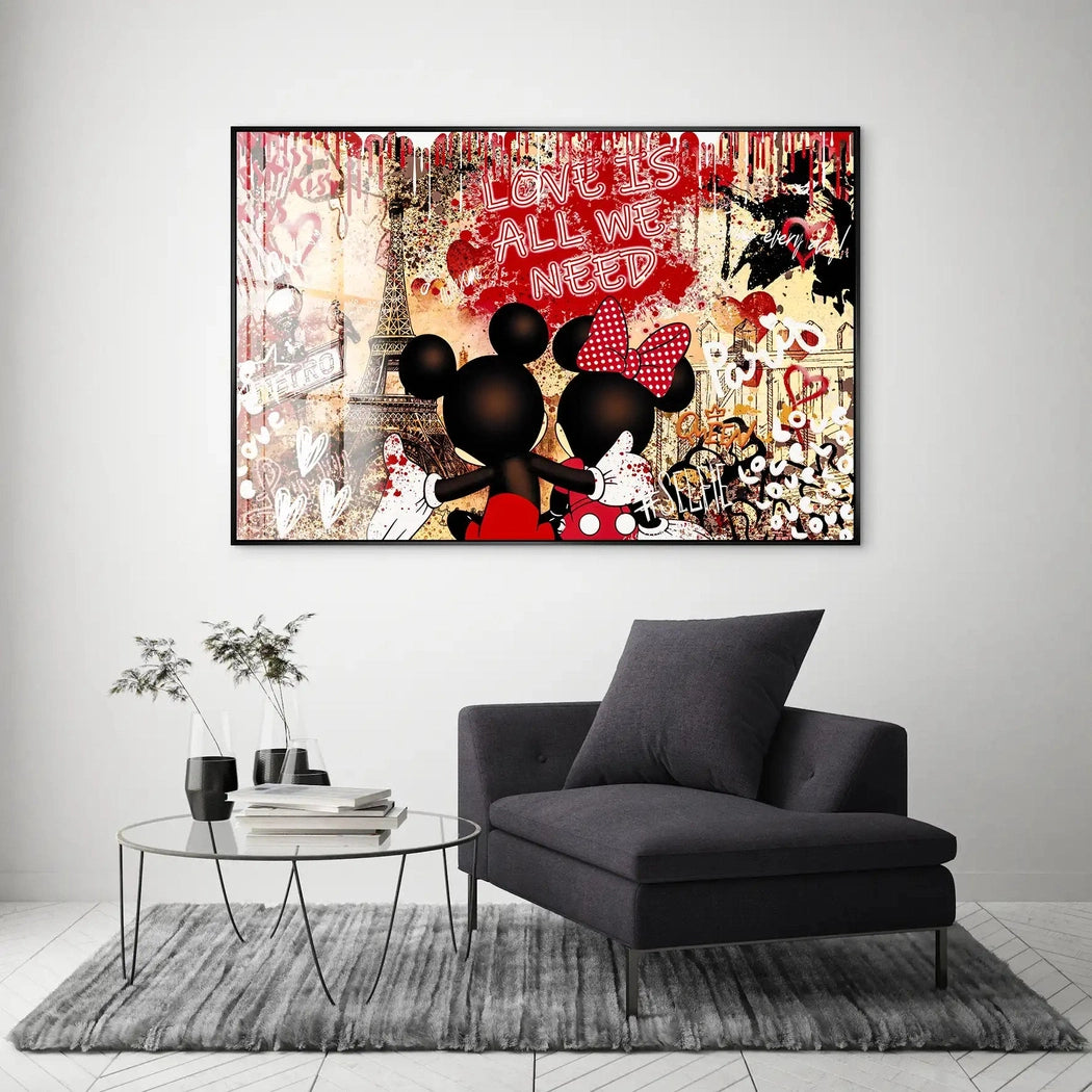 Micky & Minnie Love Retro Acrylglas Bild INGALERIE