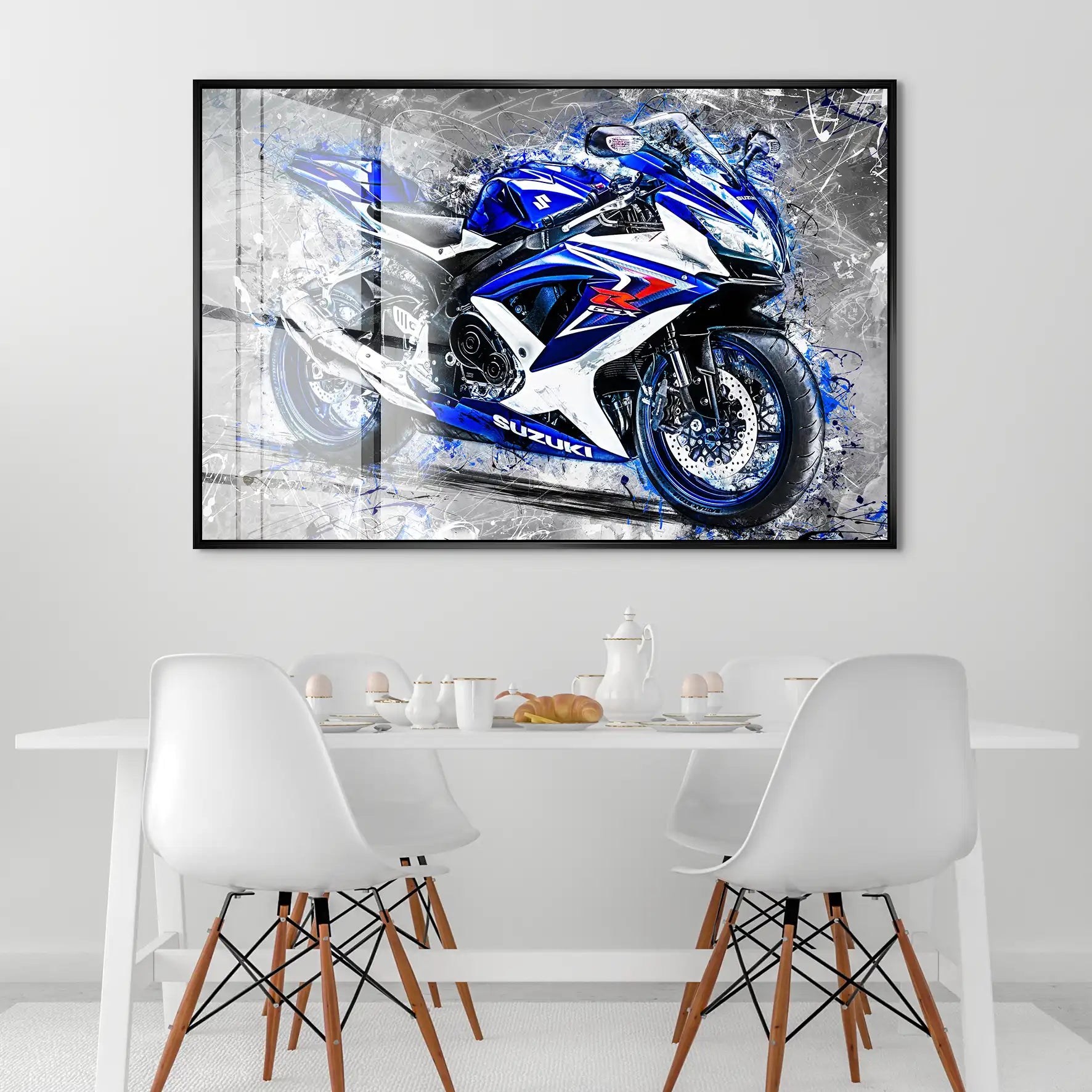 Suzuki GSXR 750 Abstrakt Black Acrylglas Bild INGALERIE