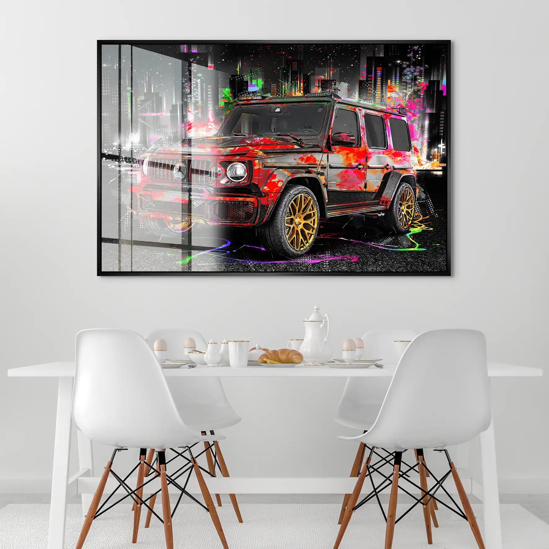 Mercedes G63 Abstrakt Color Acrylglas Bild INGALERIE