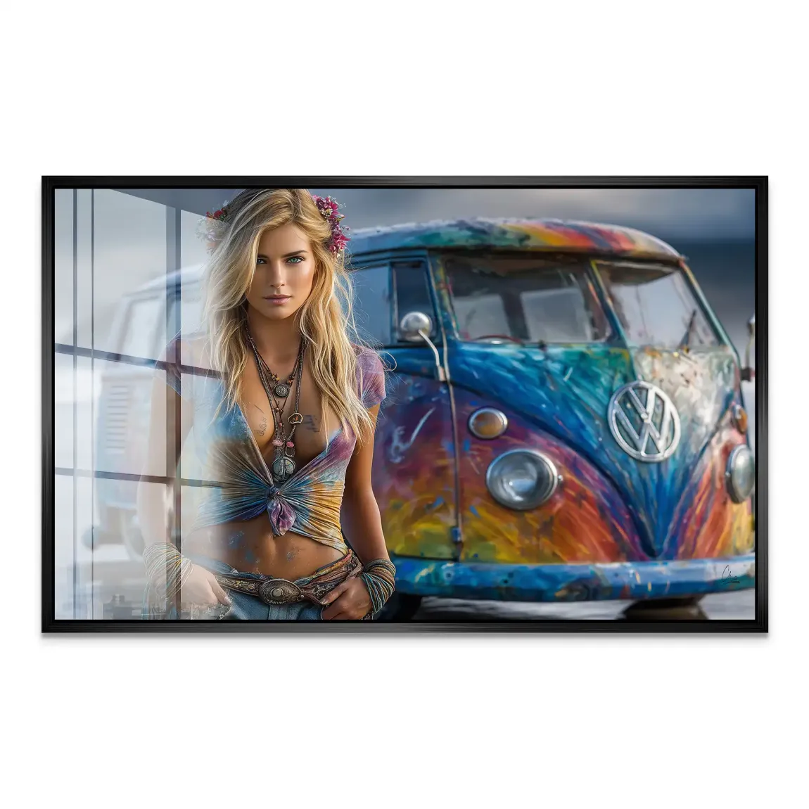 VW Bulli Beauty Acrylglas Bild