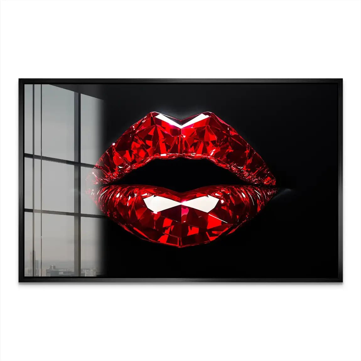 Red Glas Lips Acrylglas Bild INGALERIE