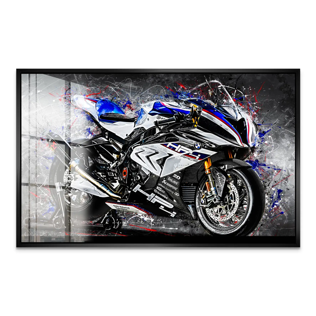 BMW HP4 Race Abstrakt Acrylglas Bild INGALERIE