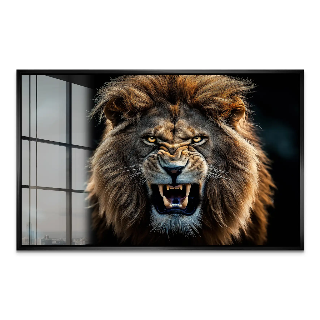 Angry Lion Acrylglas Bild INGALERIE