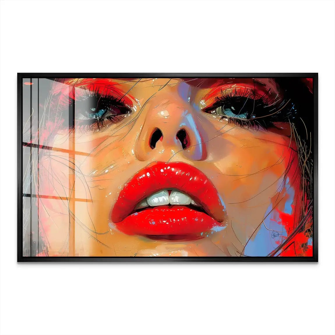 Red Lips Abstrakt Acrylglas Bild INGALERIE