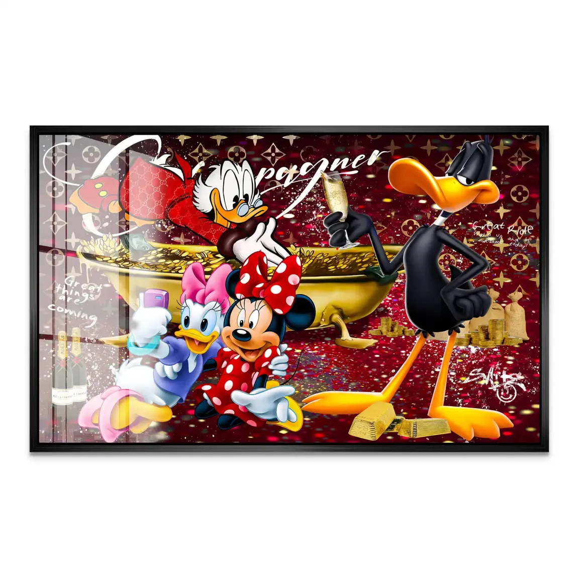 Luxury Duck Party Acrylglas Bild