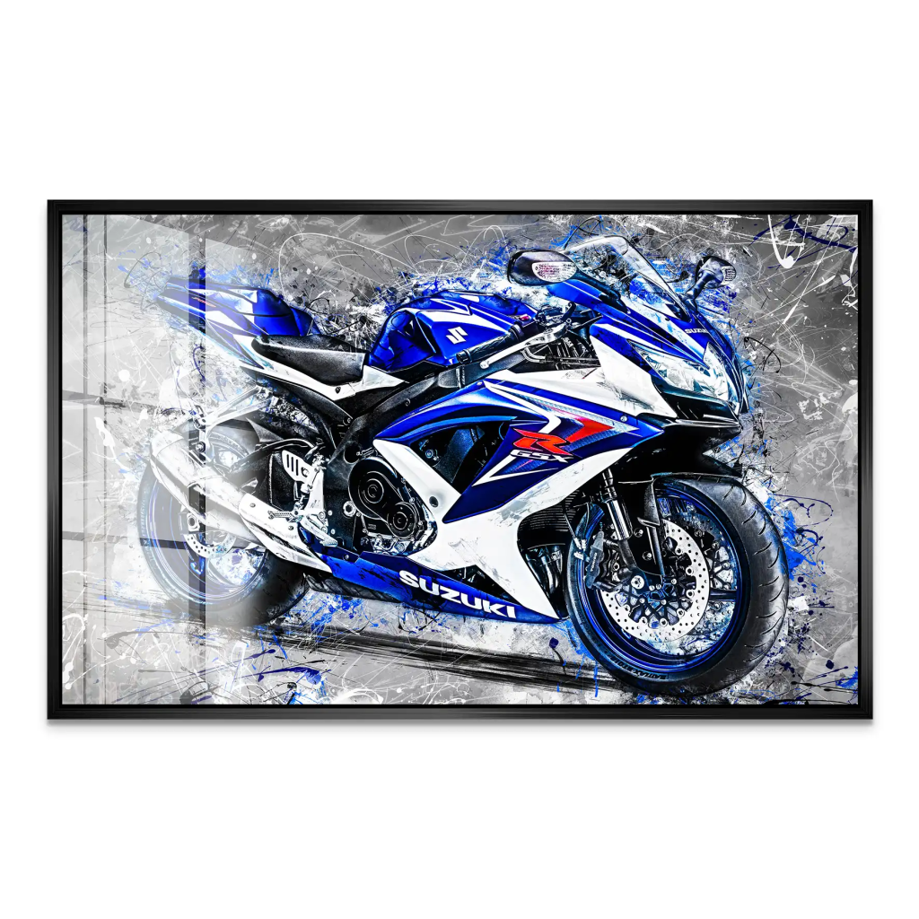 Suzuki GSXR 750 Abstrakt Black Acrylglas Bild INGALERIE