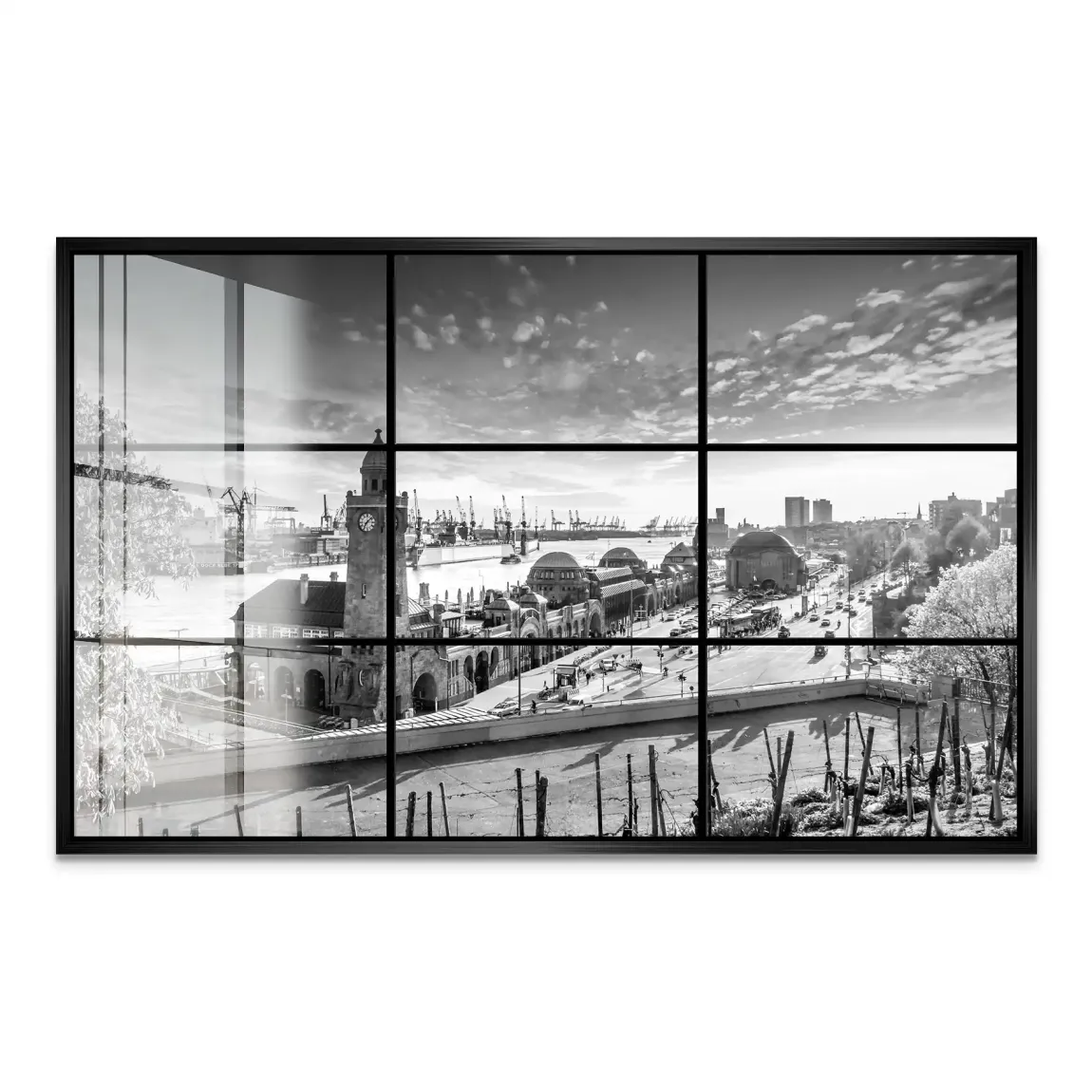 Hamburg Skyline Classic Acrylglas Bild