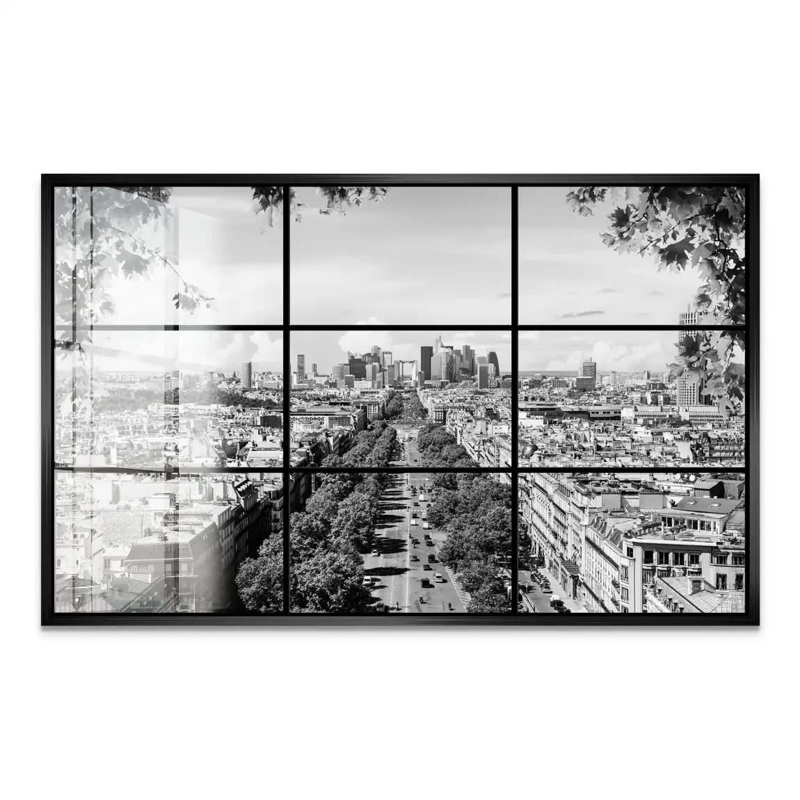 Paris Avenue Noir Acrylglas Bild