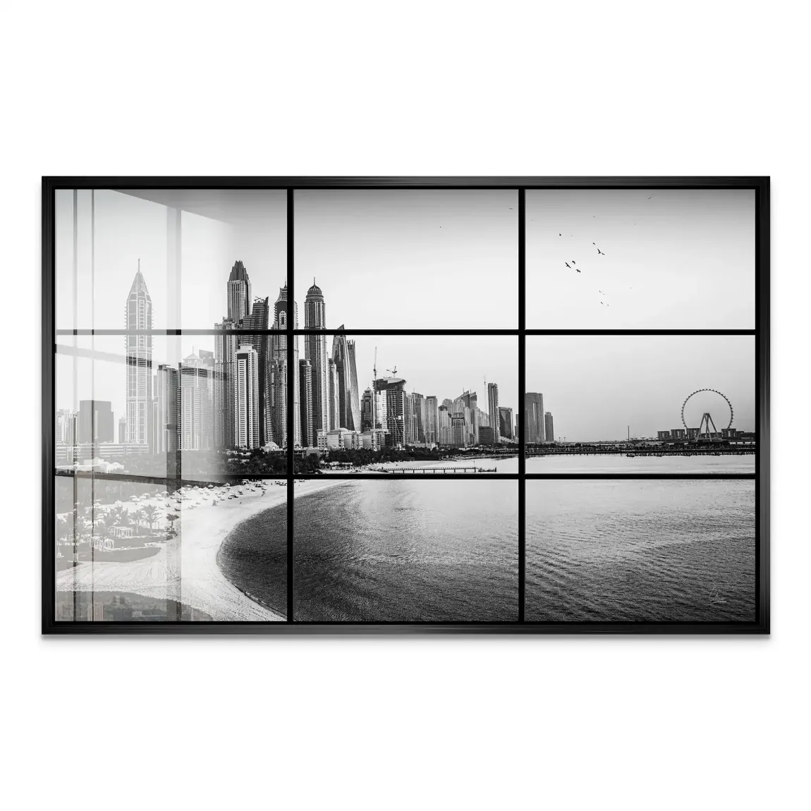 Dubai Noir Horizon Acrylglas Bild
