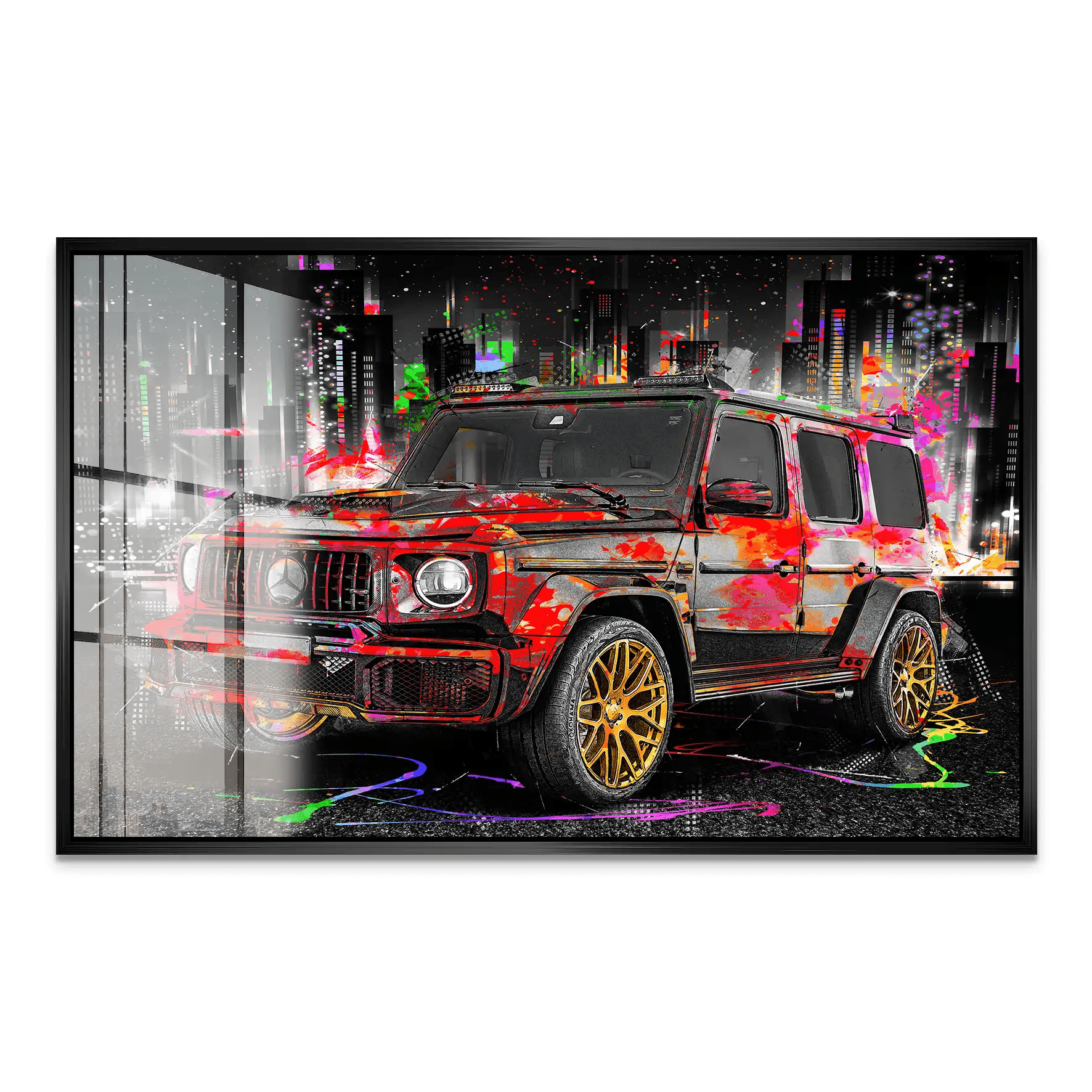 Mercedes G63 Abstrakt Color Acrylglas Bild INGALERIE