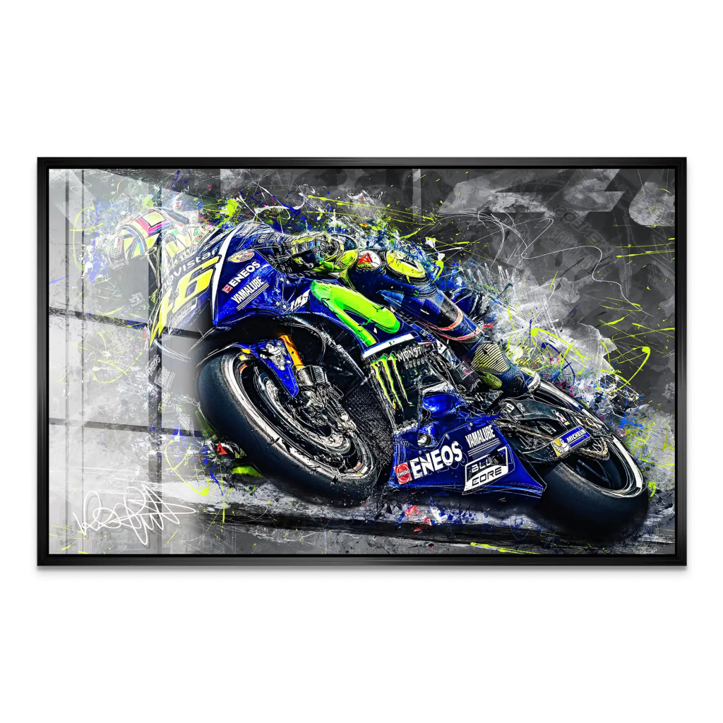 Yamaha Rossi Style Acrylglas Bild INGALERIE